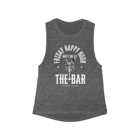 Friday Happy Hour Flowy Women's Muscle Tank Top