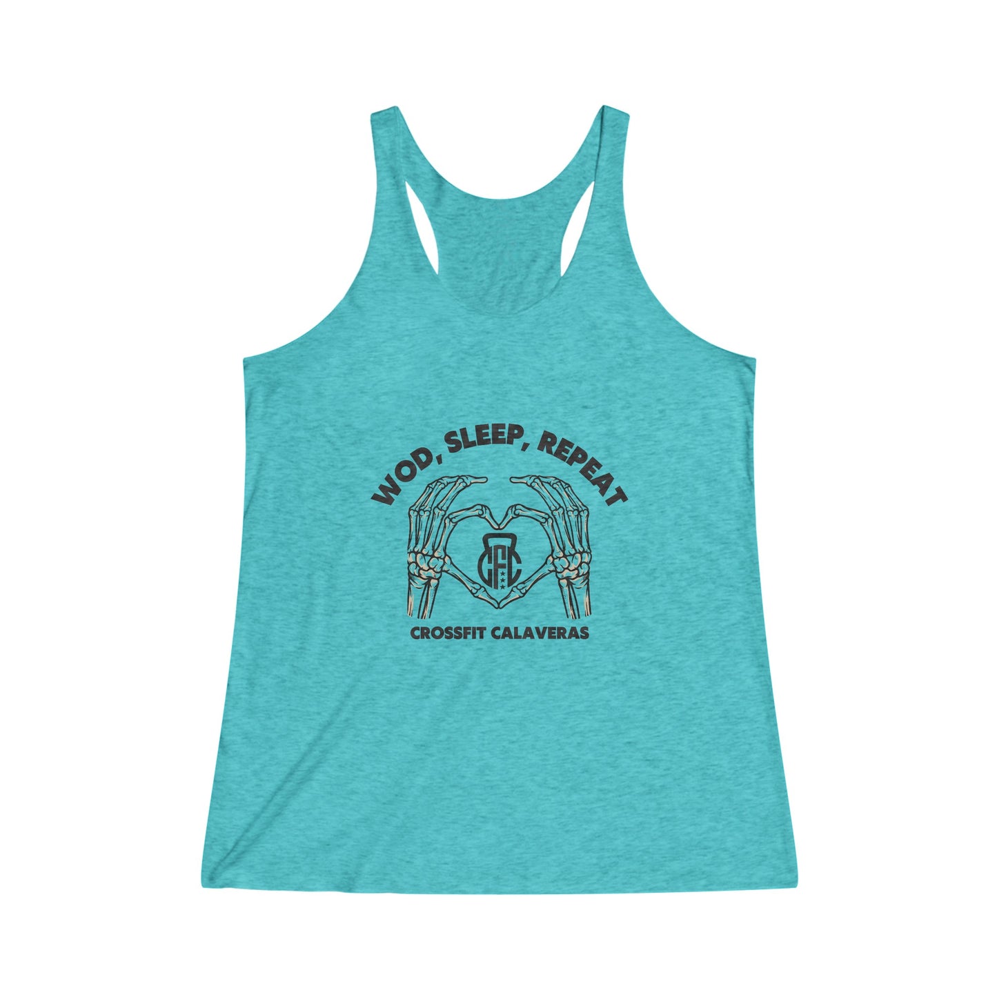 Women's Skull Heart Hands Racerback Tank