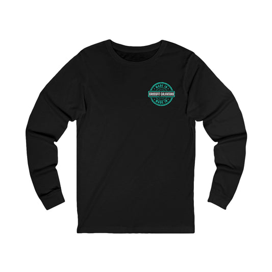 Unisex Jersey Long Sleeve Tee - Made In CFC - Mountain/Flag